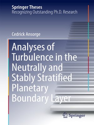 cover image of Analyses of Turbulence in the Neutrally and Stably Stratified Planetary Boundary Layer